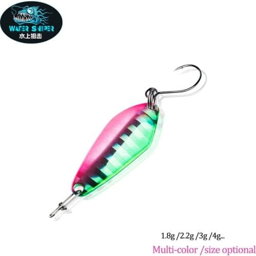 Water Sniper Spoon Lure 1.8g 2.2g 3g 4g Metal Trout Hard Fishing Baits With Single Hook Spoonbait Set
