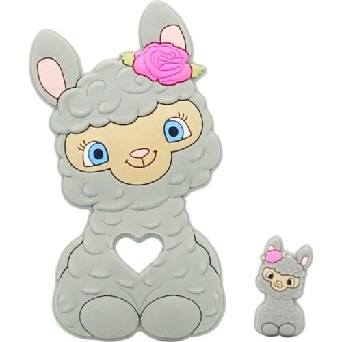 Food Grade Silicone Teether For Teeth Cute Cartoon Baby Teether Teething Bead DIY Pacifier Chain Infant Nursing Care Accessories