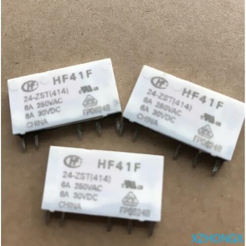 Relay HF41F-24-ZS HF41F-024-ZS HF41F 24-ZS 024-ZS HF41F-24 HF41F24ZS 24VDC DC24V 24V DIP5 10pcs/lot