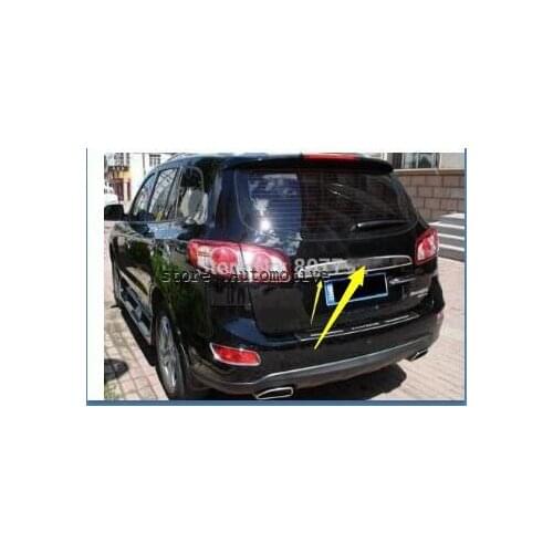 Car styling 2010-2012 for Hyundai Santa Fe stainless steel Rear Trunk Lid Cover Trim