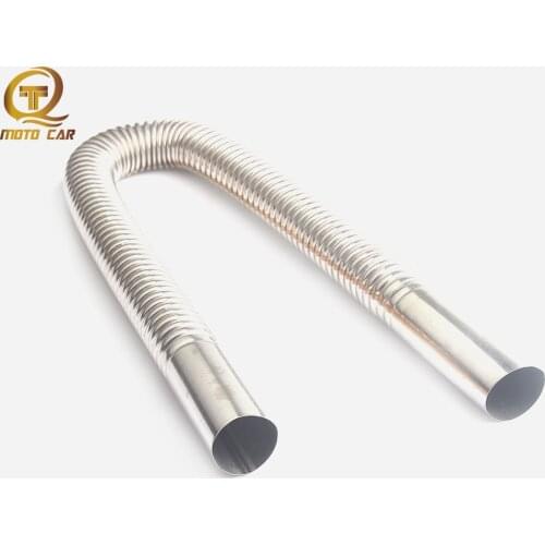 Air Parking Heater Stainless Steel Exhaust Pipe Round Tube 60CM Gas Vent For Exhaust Parking Air Diesel Heater
