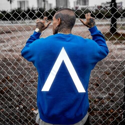 Men Sweatshirts Student 2021 New Spring And Autumn Male Pullover Reflective Strip Loose Teenager Boys Plus Size 4XL 5XL H83