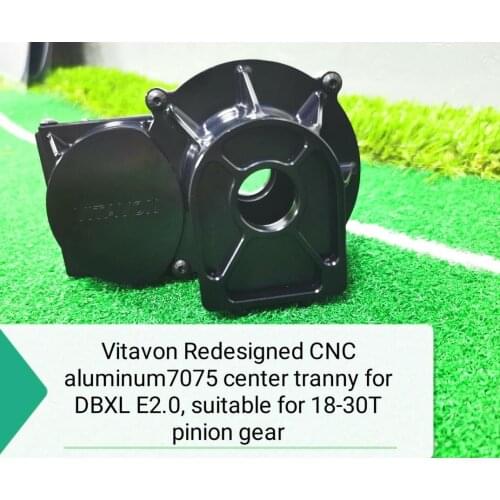 VITAVON Redesigned CNC alu7075 Center Transmission for LOSI DBXL E2.0 Black