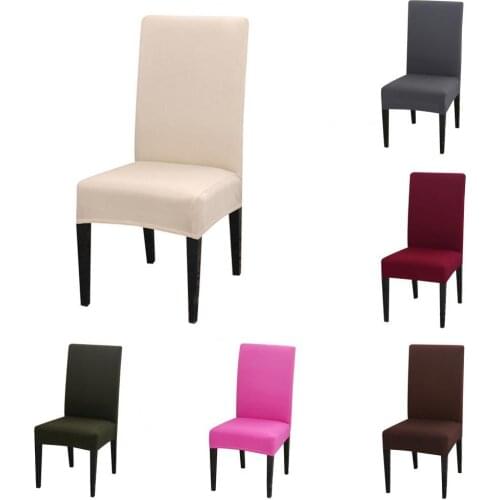 1pc Dining Chair Cover Jacquard Polyester Slipcover Protector Case Stretch for Kitchen Chair Seat Hotel Banquet Elastic