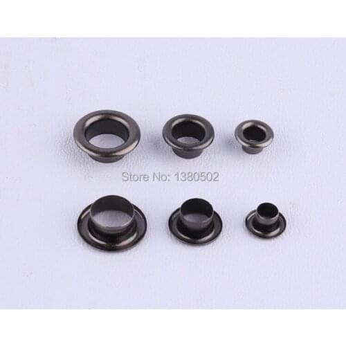 100pcs/lot black color multifunction Metal Eyelets Bag Garment Leather craft Eyelets DIY Accessories