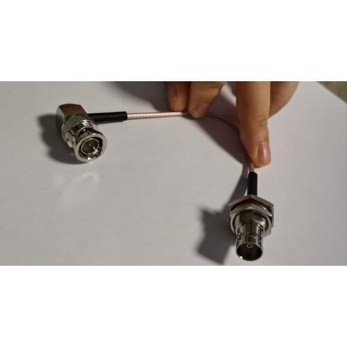 200Pcs BNC Male Right Angel to BNC Female 3G/HD RG179 Cable for Camera Video Support HD-SDI/3G-SDI/4K/8K Hub Frame Synchronizer