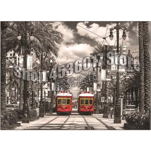 Full Diamond Embroidery,New Orleans,Streetcars,Art,5D,Diamond Painting,Cross Stitch,Diamond Mosaic,Decoration,Needlework,Gift