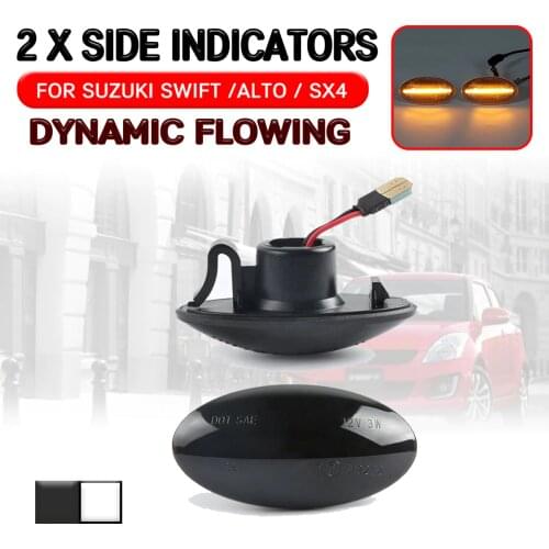 Car LED Dynamic Side Marker Light Flowing Turn Signal Light Lamp For Suzuki Swift 2005-2013 For Alto 2009-2013 For SX4 2006-2008