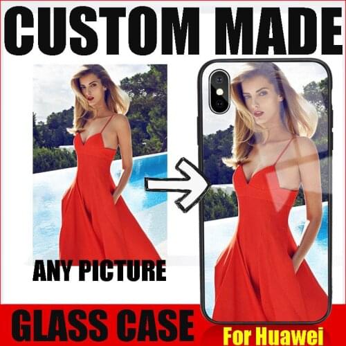Custom Tempered Glass Phone Case For Huawei GR5 2017 Honor 20 Pro 20S 9i View 20 30 V30 Mate 9 lite NOVA 3i 2 7i 5i 3E 5T Cover