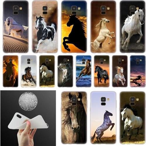 Horse galloping Horse Phone Case For Samsung Galaxy A10 A20 A30 A40 A50 A60 A70 A6 A8 Plus A7 A9 2018 A3 A5 2017 Soft Cover