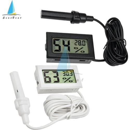 Mini LCD Digital Thermometer Hygrometer Indoor Temperature Sensor Humidity Meter Gauge Instruments Refrigerator Aquarium Monitor