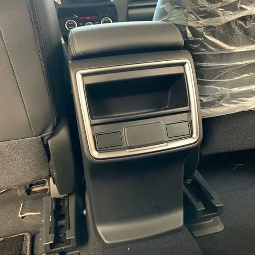 For Subaru Forester SK 2018 2019 2020 ABS Interior Rear Seat Air Condition Outlet Vent Cover Trim Rear Storage Box Cover Frame