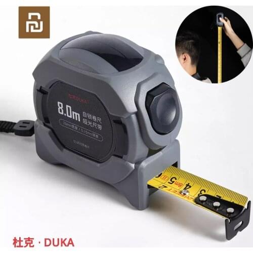 New XIAOMI DUKA SD 8.0M Precision Steel Tape Measurement Frosted Retractable Ruler Rubberized Drop-proof Portable Measuring Tool