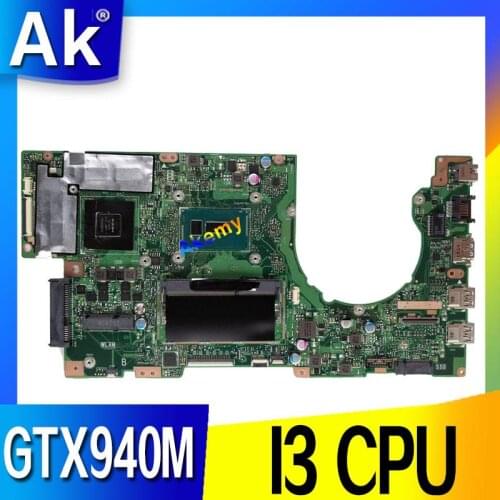 K501LX Motherboard GTX940M I3 CPU For Asus K501LB A501L K501LB K501L V505L Laptop motherboard REV:2.0 K501LX Motherboard