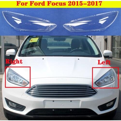 Car Light Caps Transparent Lampshades Lamp Shell Front Lens Headlight Headlamps Cover For Ford Focus 2015-2017