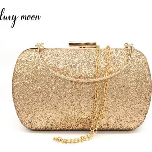 Luxy Moon Gold Clutch Bag Ladys Sequin Shoulder Bag Party Wedding Purse Luxury Women Handbag Fashion Daily Wallet ZD1475