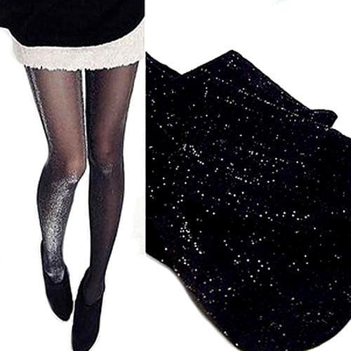 Hot Sale Fashionable Shiny Over Knee Long Glitter Glossy High Tights Women Sexy Nylon Stockings Black Friday Deals