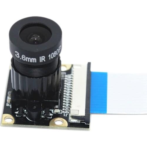 Camera Module 1080P 5 Million Pixels 1.8 Aperture 75° Wide Angle OV5647 Chip for Raspberry Pi 2/4/3B