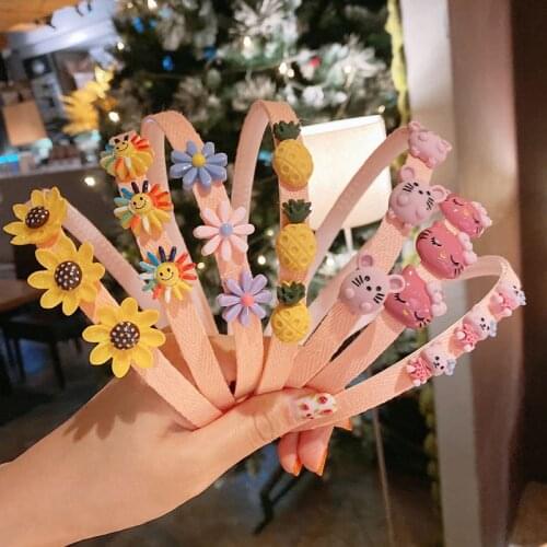 1PCS New Girls Cute Cartoon Animal Flower Fruit Hairbands Sweet Hair Ornament Headband Hair Hoops Gift Fashion Hair Accessories