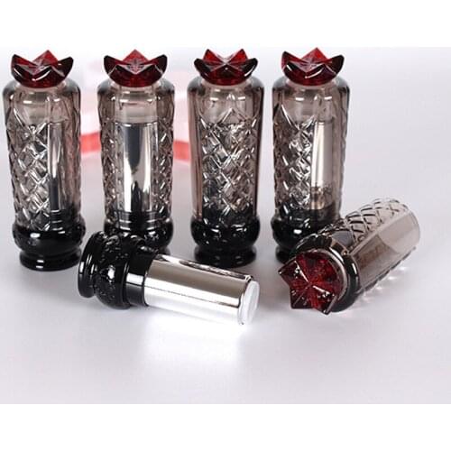 Pineapple Shape Empty Plastic Lipstick Tube 12.1mm Round Gold Travel Lip Rouge Case Bottles Lip Balm Containers 20pcs/lot