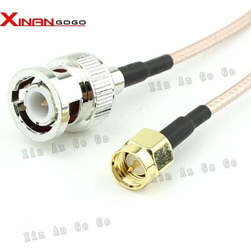 XinAnGoGo RF connector BNC male to SMA male RG316 15CM 30CM 50CM 100CM