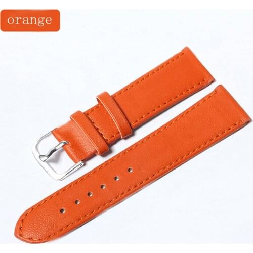 11 colors womens Watchbands Leather watch strap stainless steel buckle belt buckle, 12.14,16.18,20mm