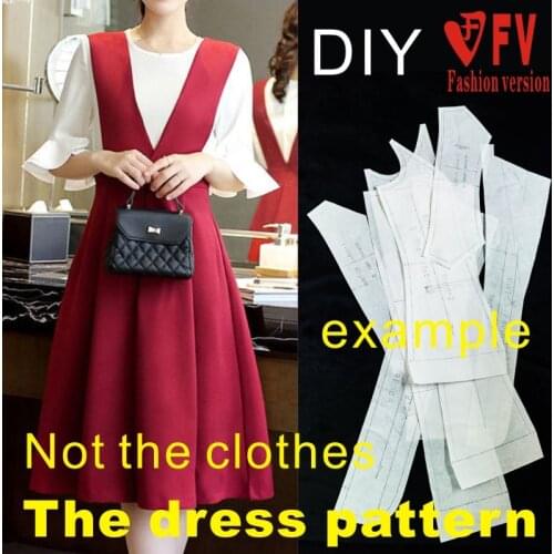 Clothing DIY The dress Dresses Sewing Pattern cutting drawing Dress Sewing Template BLQ-248