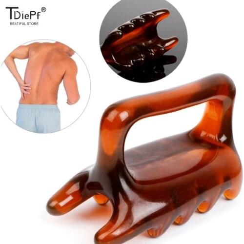 Resin Body Massage Spine Cervical Vertebra Physical Relax SPA Scraping Massager Promote Blood Circulation Pain Relief Back Tool