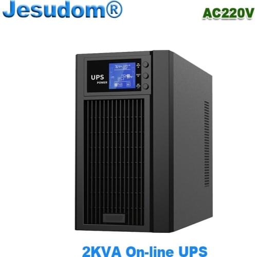 2000VA 1600W UPS Online External 72VDC Batteries Bank to 220AC 50HZ LCD Pure Sine Wave Uninterruptible Power Supply for Computer