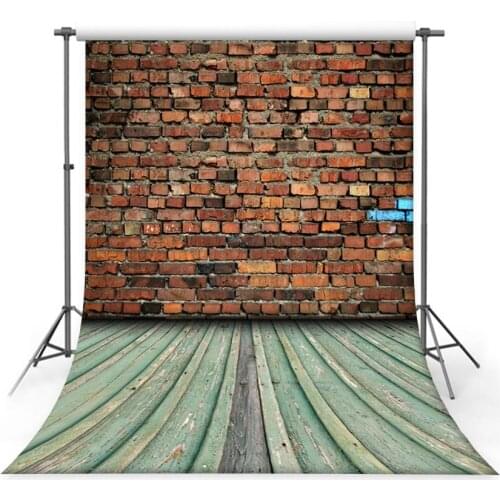 Back drop photography 5x7 red brick wall retro white wood floor photography background newborn custom photo studio props foto