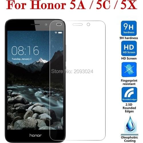 Protective Glass On For Honor 5C 5A 5X A5 C5 X5 Tempered Glass For Huawei Honor5A Honor5C 5 A C X Screen Protector Film 9H