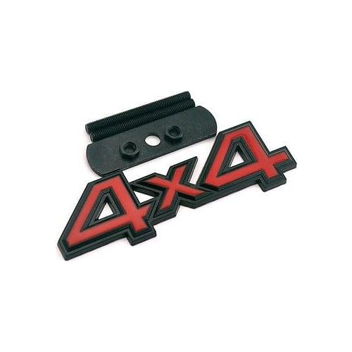 1 PCS New Arrival Red & Black 4X4 Badge for SVU 4X4 Car Front Grill Grille Emblem Car Styling