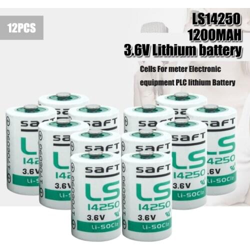 12pcs New SAFT LS14250 1/2AA R6 3.6V Lithium Batteries PLC industrial automation equipment CNC machine TL-5902 TL-2150