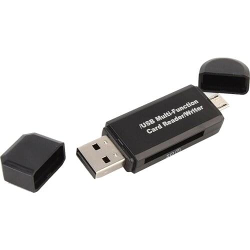 2 In 1 USB OTG Card Reader Flash Drive High-Speed USB2.0 Universal OTG TF/SD Card for Android phone Computer Extension Headers