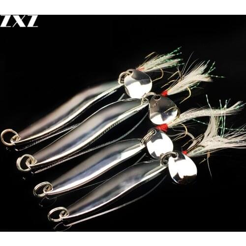 20pcs Metal Spoons Fishing Lures 5g-13g Jig Spoon Winter Spinners For Octopus Jigging Lure Hard Ice Bait Bass Treble Hook Pike