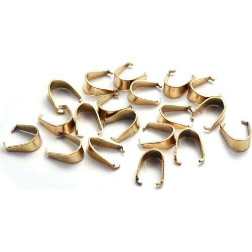 50pcs/Package Stainless Steel Gold And Silver Melon Seed Buckle Charm Buckle Necklace Bracelet Connector Jewelry DIY Crafts