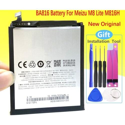 New Original In Stock BA816 Battery For Meizu M8 Lite M816H 3200mAh Smart Phone +Tracking Number