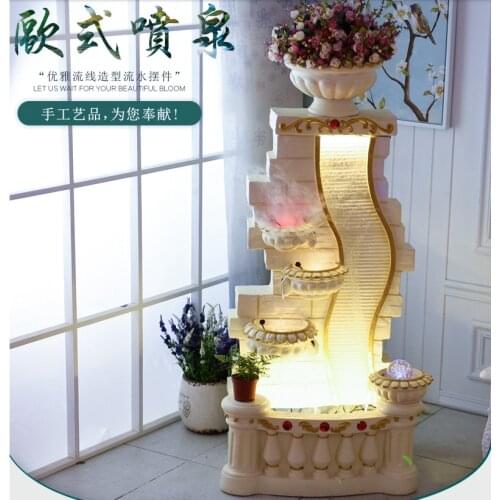 Fish tank living room small floor type European landscaping ecological water free goldfish tank aquarium decoration