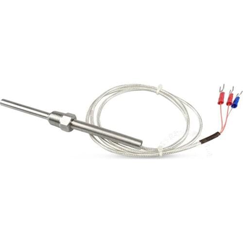 Free Shipping waterproof temperature probe 3 wires 304 thermal resistance PT100 temperature 50mm probe sensor with 0.5m 1m cable