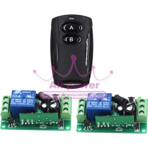 2N1 12V Three Working Ways 2 Wireless RF Remote Control ON/OFF Switchs + 1 Remote Controller