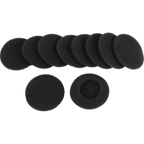 BMBY-10 pcs sponges protective measures soft black ear cover cushion for headphone