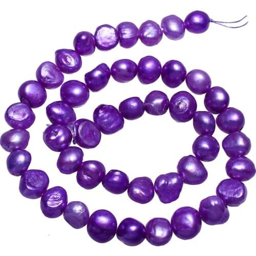 Cultured Potato Freshwater Pearl Beads Violet 8-9mm Approx 0.8mm Sold Per Approx 14.7 Inch Strand