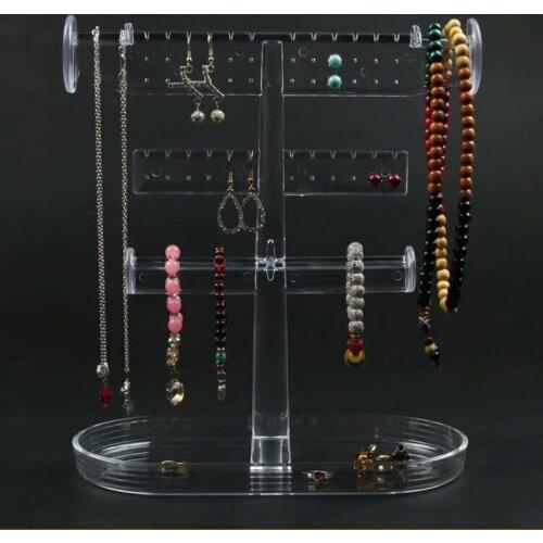 Earrings Holder Rack 12 Grooves for Necklaces Display Ear Stud Bracelet
