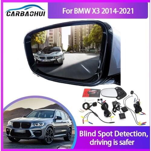 For BMW X3 2014-2021 BSA BSM BSD Blind Spot Monitoring System 24GHZ Millimeter Waves Radar Sensor Mirror LED Light Warning