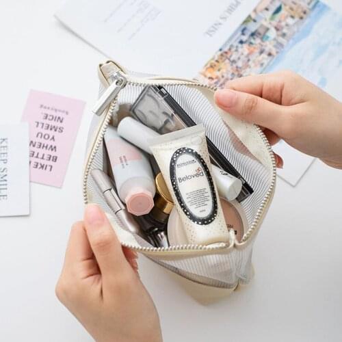 Travel Cosmetic Wash Bag Pouch Clear Transparent PVC Zipper Bag Travel Toiletry Bags
