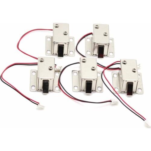 5pcs/Lot Mini Small Size Solenoid Electromagnetic Electric Control Cabinet Drawer Lock DC 12V/DC 5V/6V