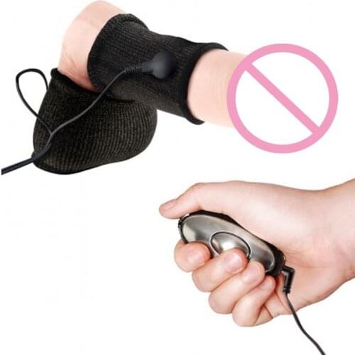 Electro Shock Stimulation Scrotum Bondage Penis Sleeve Ring BDSM Kit Pulse Orgasm Penis Stimulator Cock Ring Sex Toys For Men
