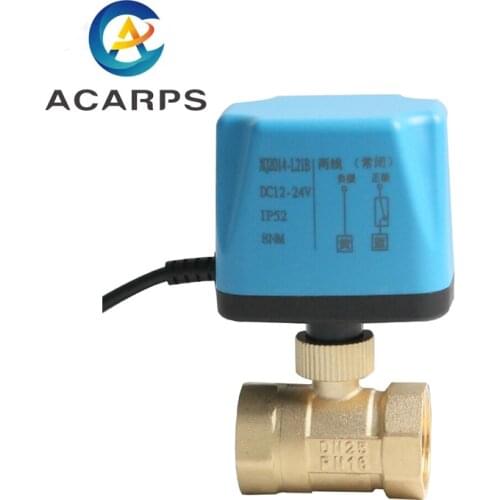 1/2" 3/4" 1" 1-1/4" 1-1/2" 2" Brass Electric Ball Valve Two Lines Two Way Normally Closed Normally Open 220V Switch Valve Water