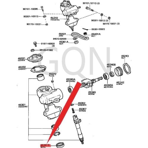 Oil seal (for sector gear shaft) 1983-Toy ota HIL UXS TOU THI ACE TRU CK gearbox front oil seal sector gear oil seal