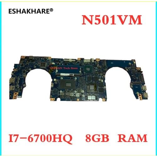 G501VW motherboard For ASUS G501V UX501V UX501VW N501VW Laptop motherboard with i7-6700HQ CPU 8G RAM GTX960M 100% test work